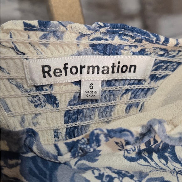 Reformation Nikita Olympia Floral Midi Dress Sleeveless Cottagecore Womens Sz 6 - Picture 6 of 7